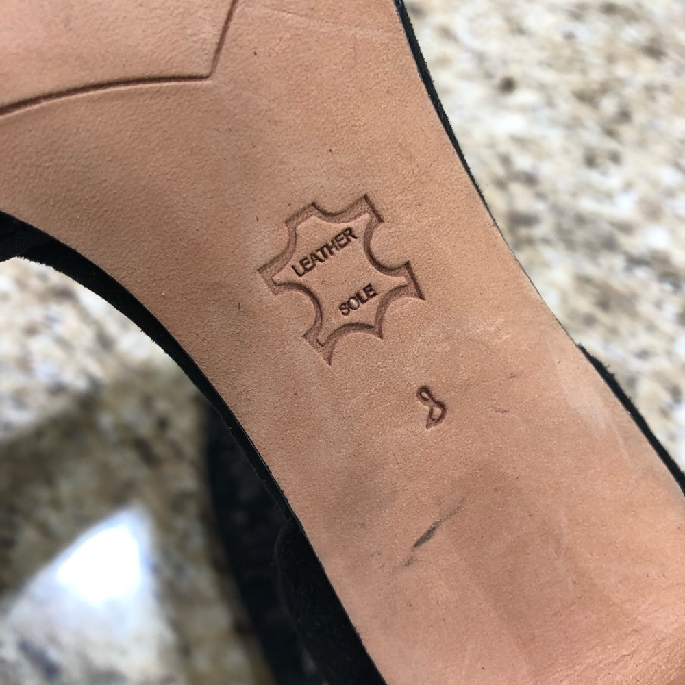 Sam Edelman Opal d'orsay Lace Suede Detail Pointed Toe Leather Heels 8 - Picture 6 of 9